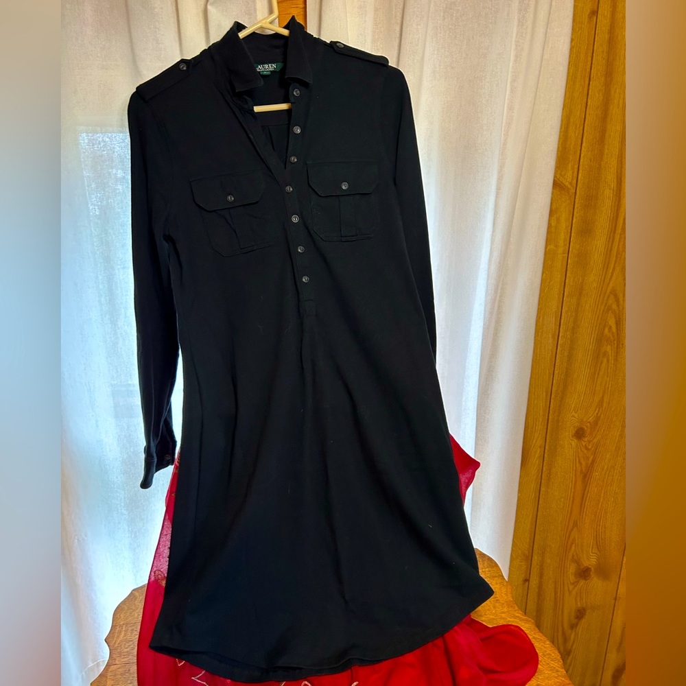 Ralph Lauren shirt dress black size M